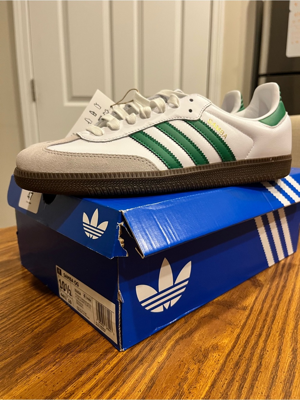 adidas Samba OG Sneakers - White & Green